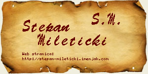 Stepan Mileticki vizit kartica
